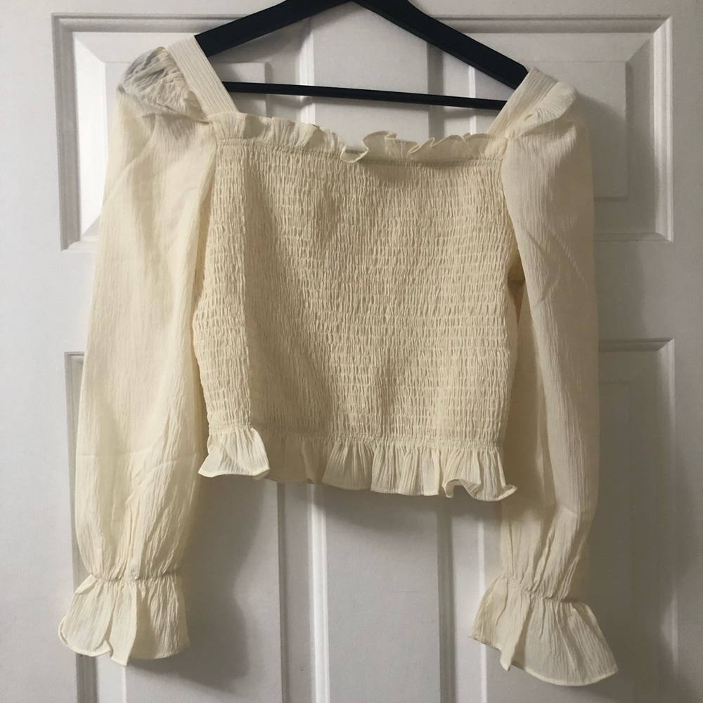 3/4 sleeve ruffle top